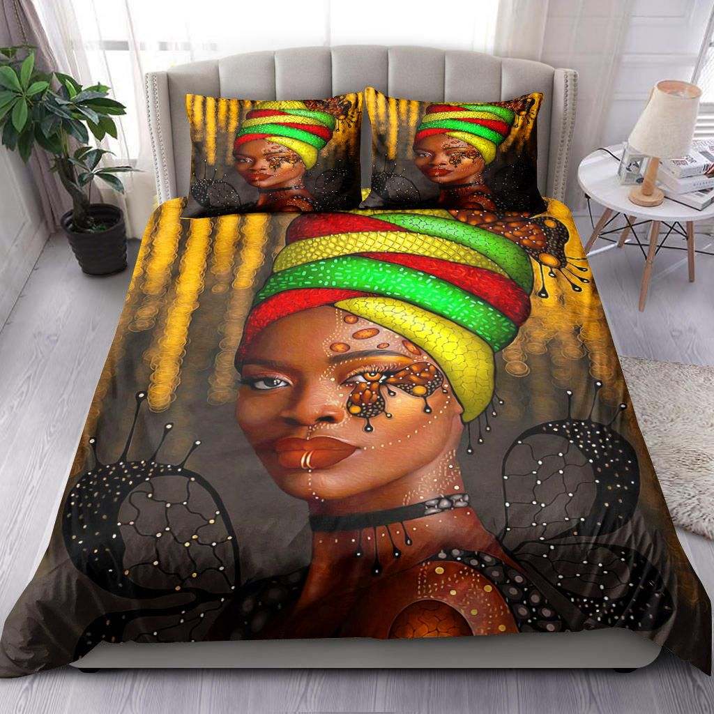 Black Queen Butterfly Bedding Set