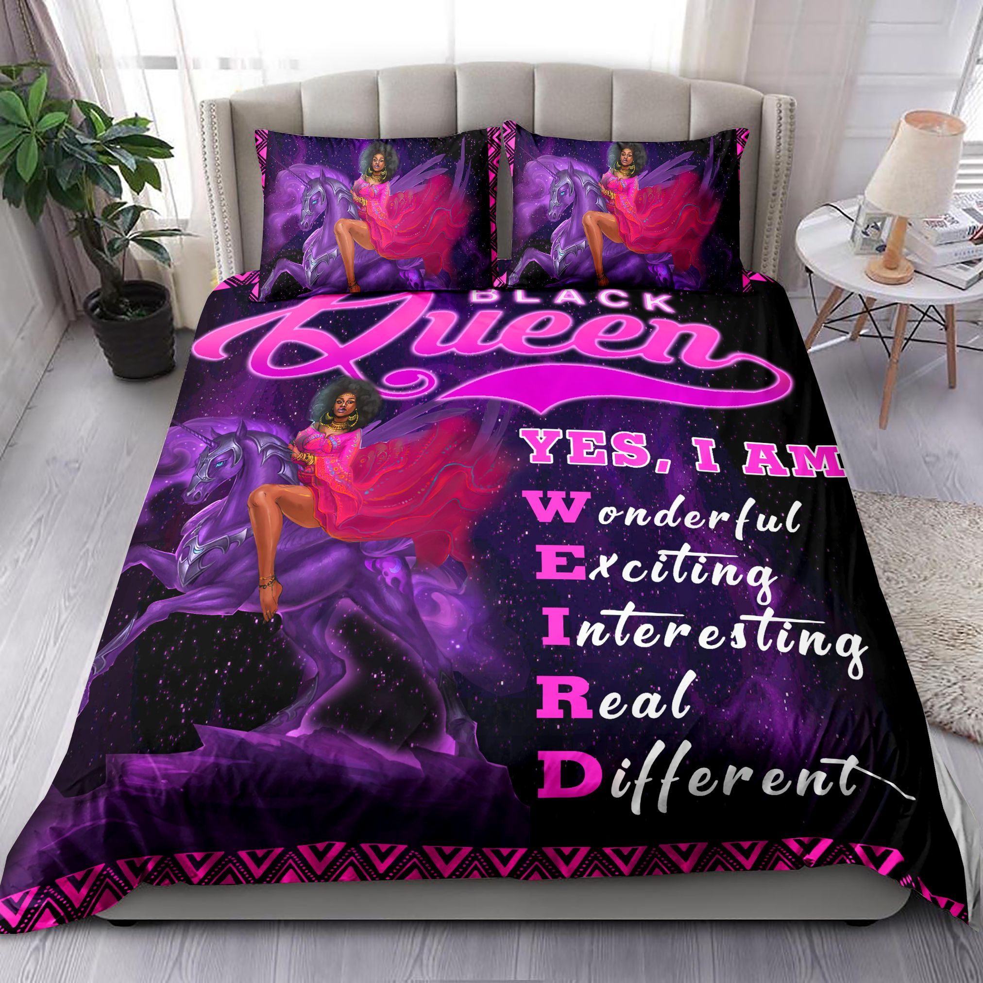 Black Queen Dark Unicorn Bedding Set