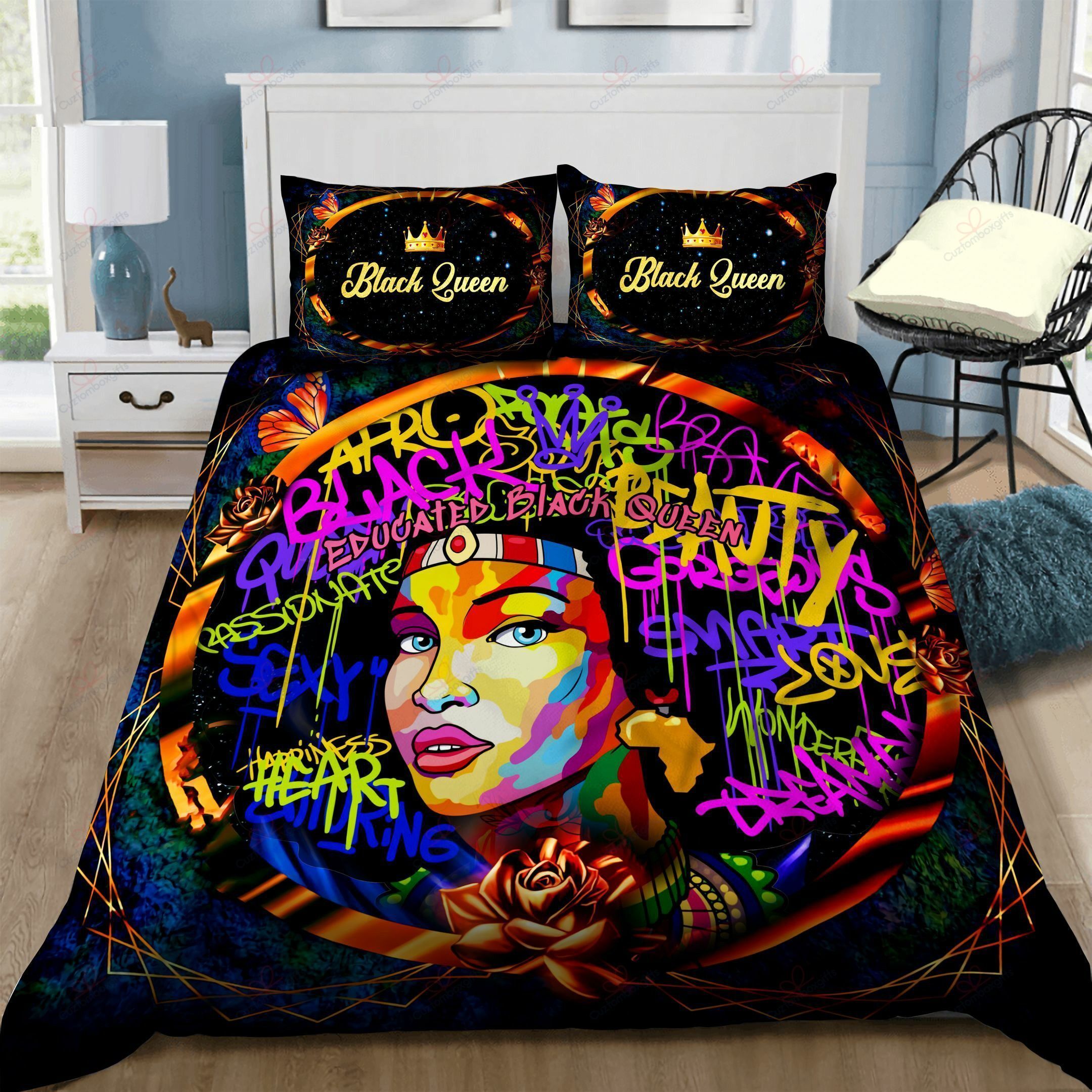 Black Queen Bedding Set