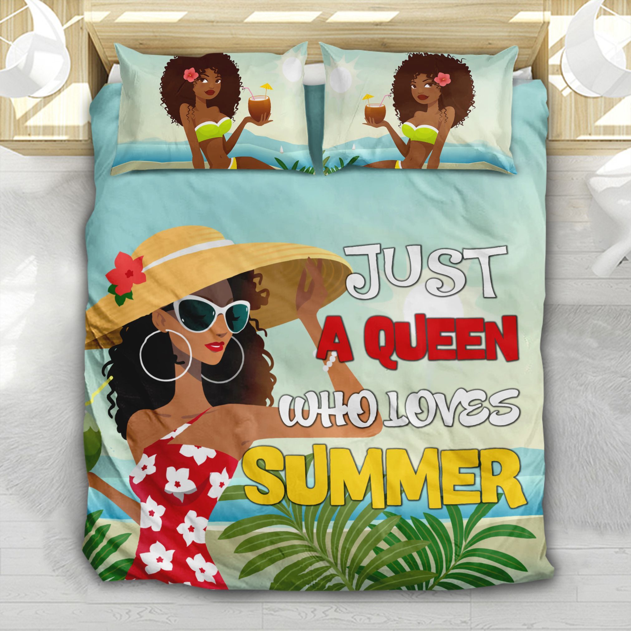Black Queen Loves Summer Bedding Set
