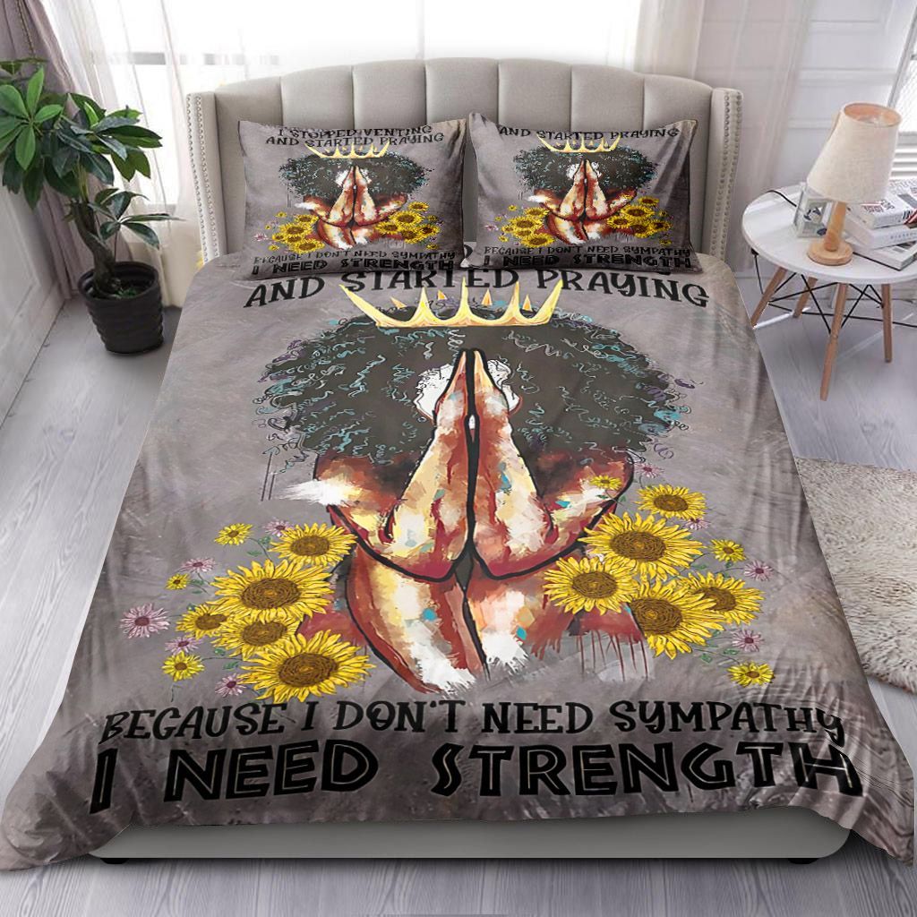 Black Queen Praying Bedding Set