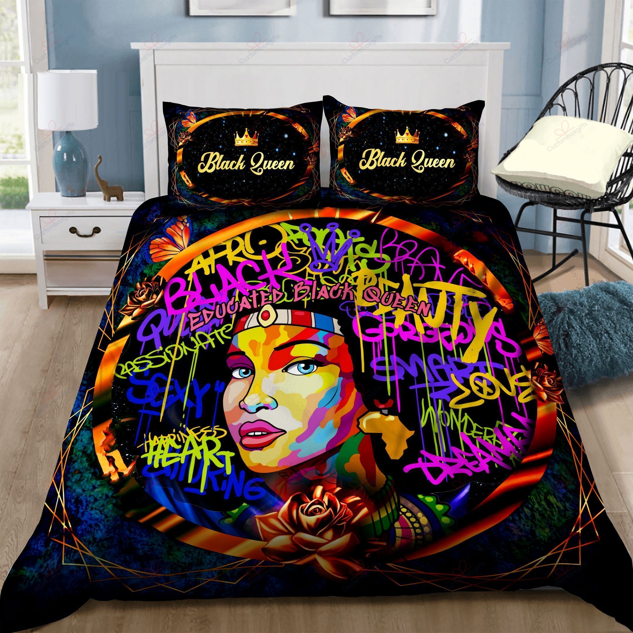Black Queen Bedding Set