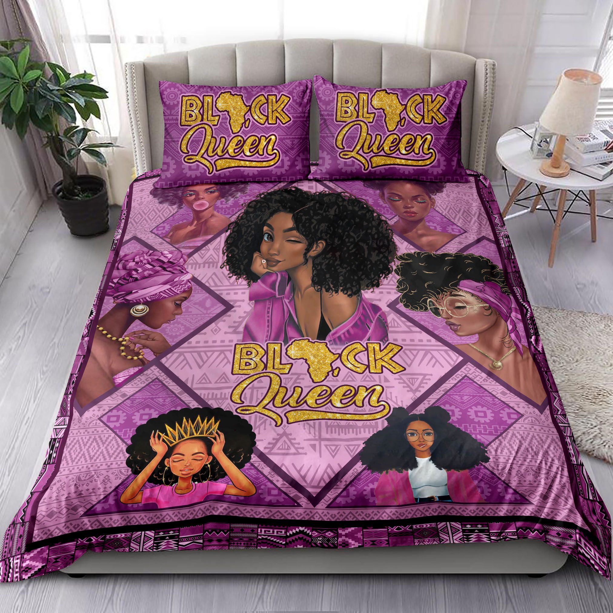 Black Queen Bedding Set