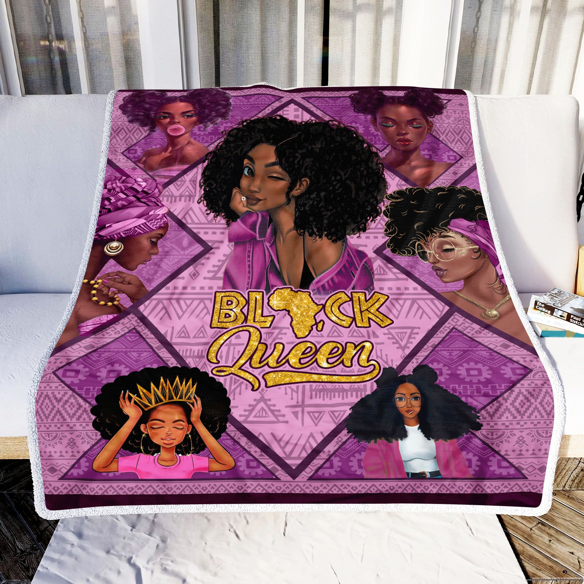 Black Queen Fleece Blanket