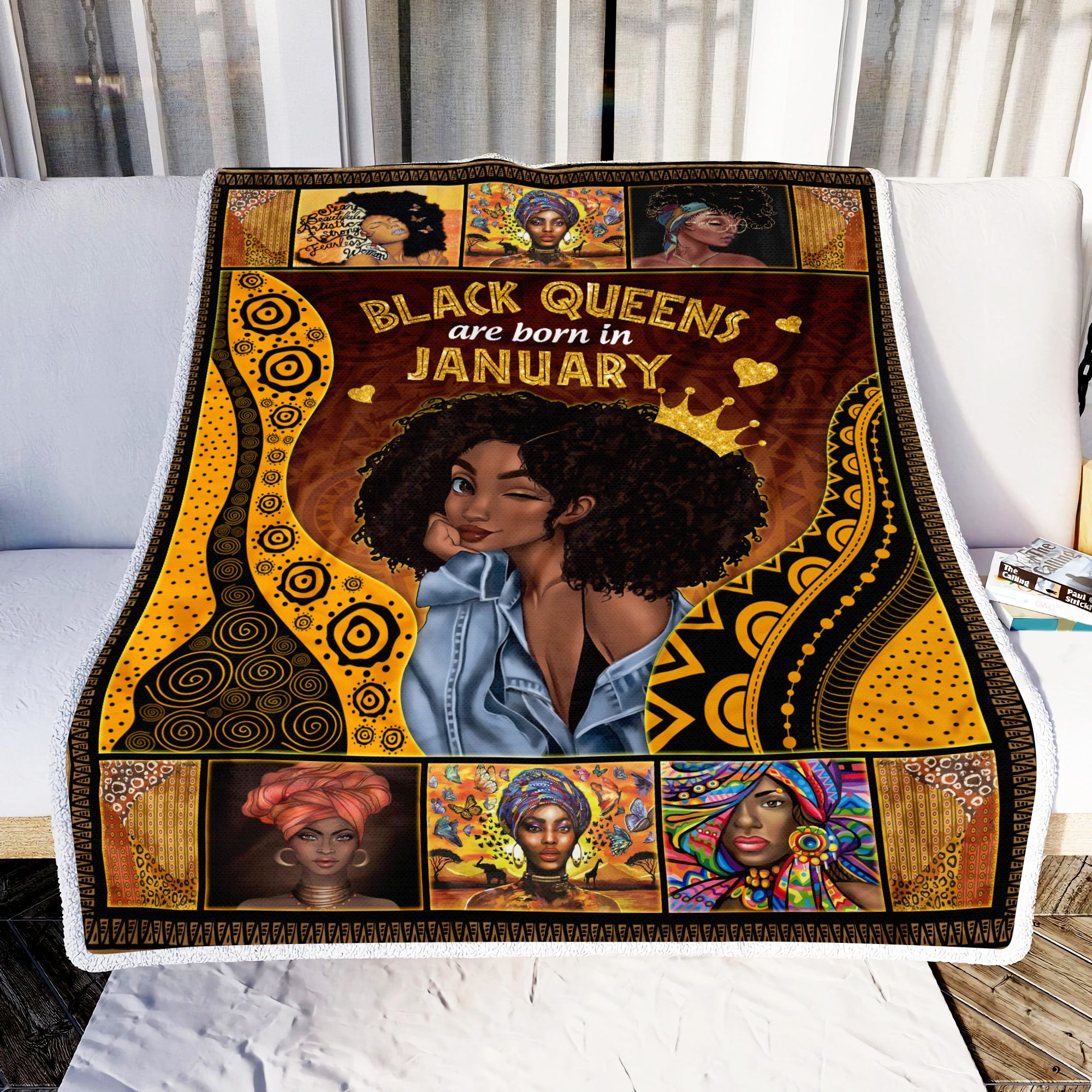 Black Queens Are Born In January Fleece Blanket