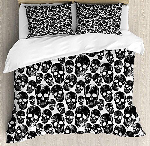 Black Skull Bedding Set