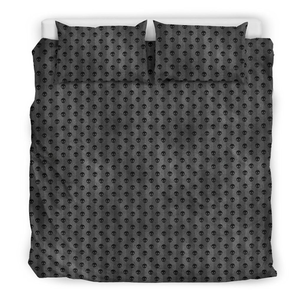 Black Skulls Bedding Set