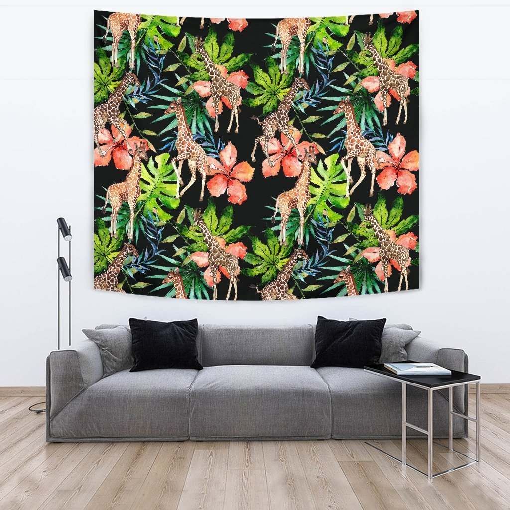 Black Tropical Giraffe CL17100017MDT Tapestry