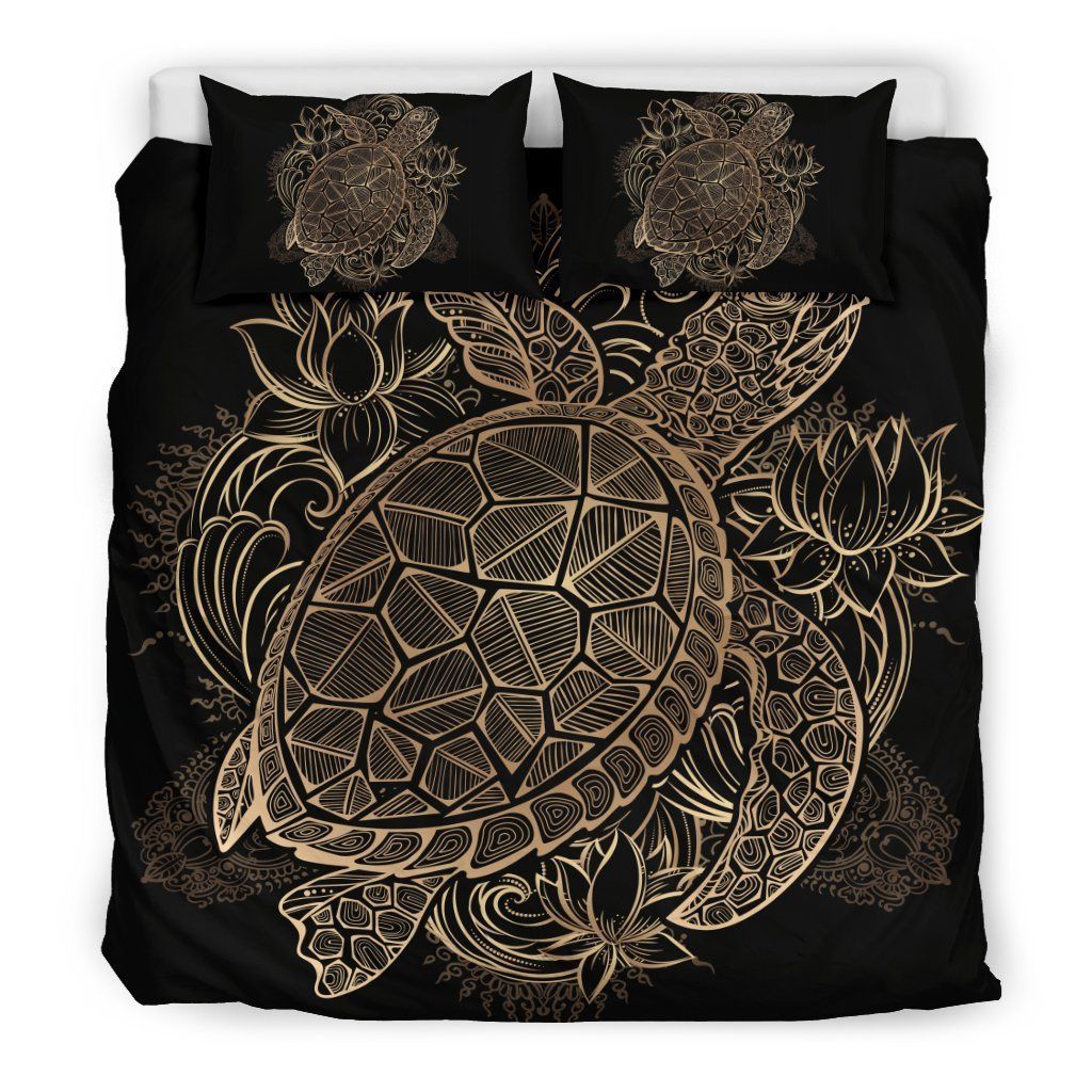 Black Turtle Hawaiian Bedding Set