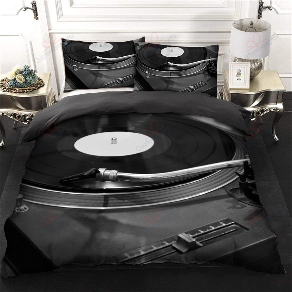 Black Vinyl Bedding Set