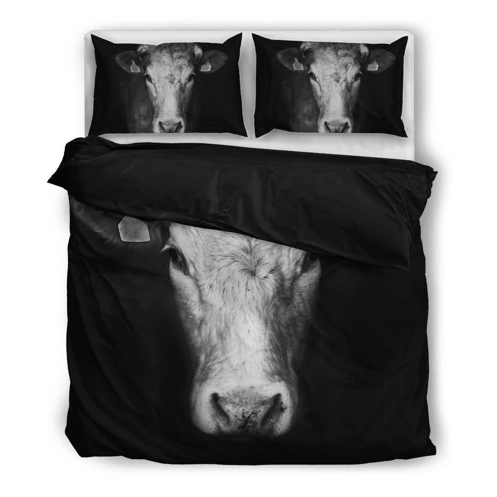 Black White Cow Bedding Set