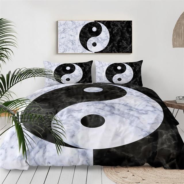 Black White Yin And Yang Bedding Set