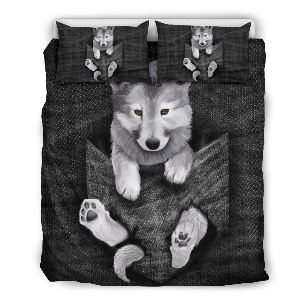 Black Wolf Bedding Set