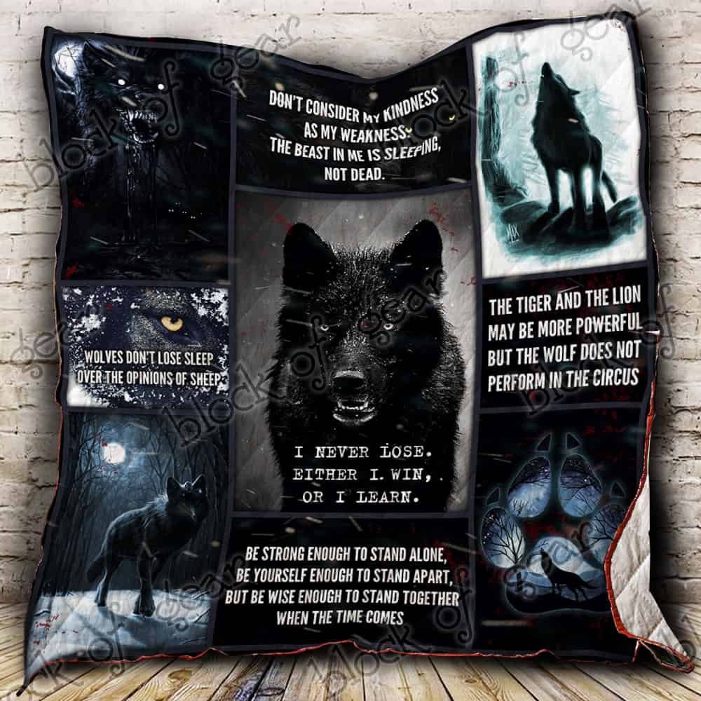 Black Wolf CL22100081MDQ Quilt Blanket