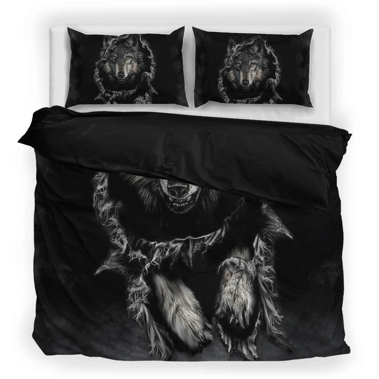 Black Wolf Bedding Set