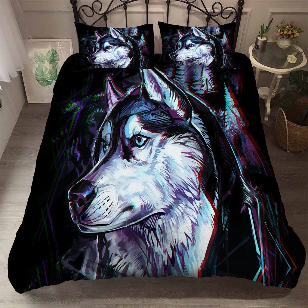 Black Wolf Bedding Set