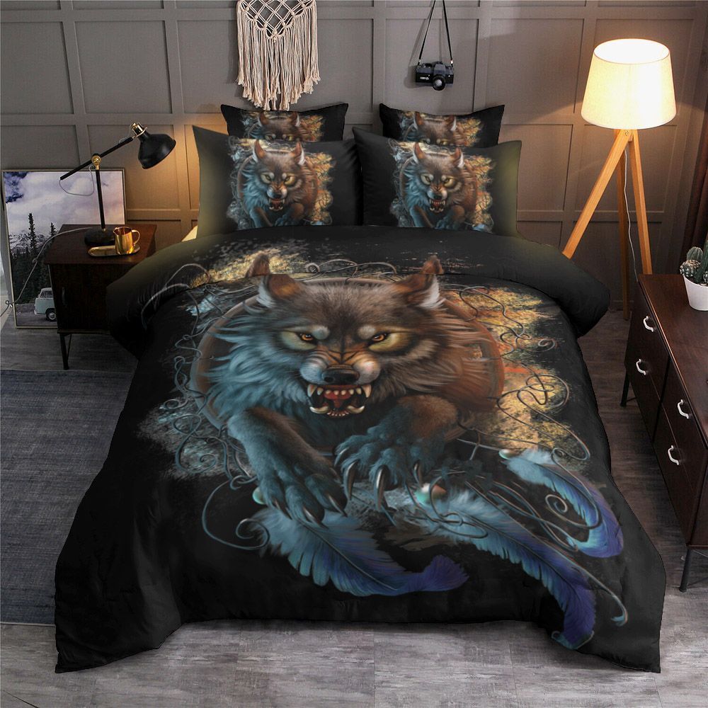 Black Wolf Bedding Set
