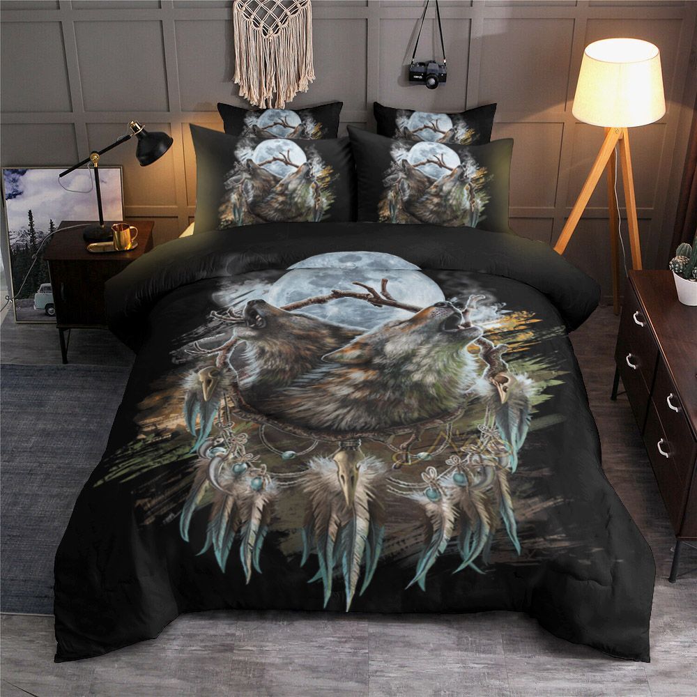 Black Wolf Bedding Set