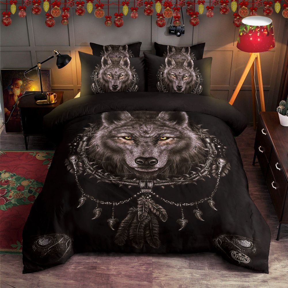 Black Wolf Bedding Set