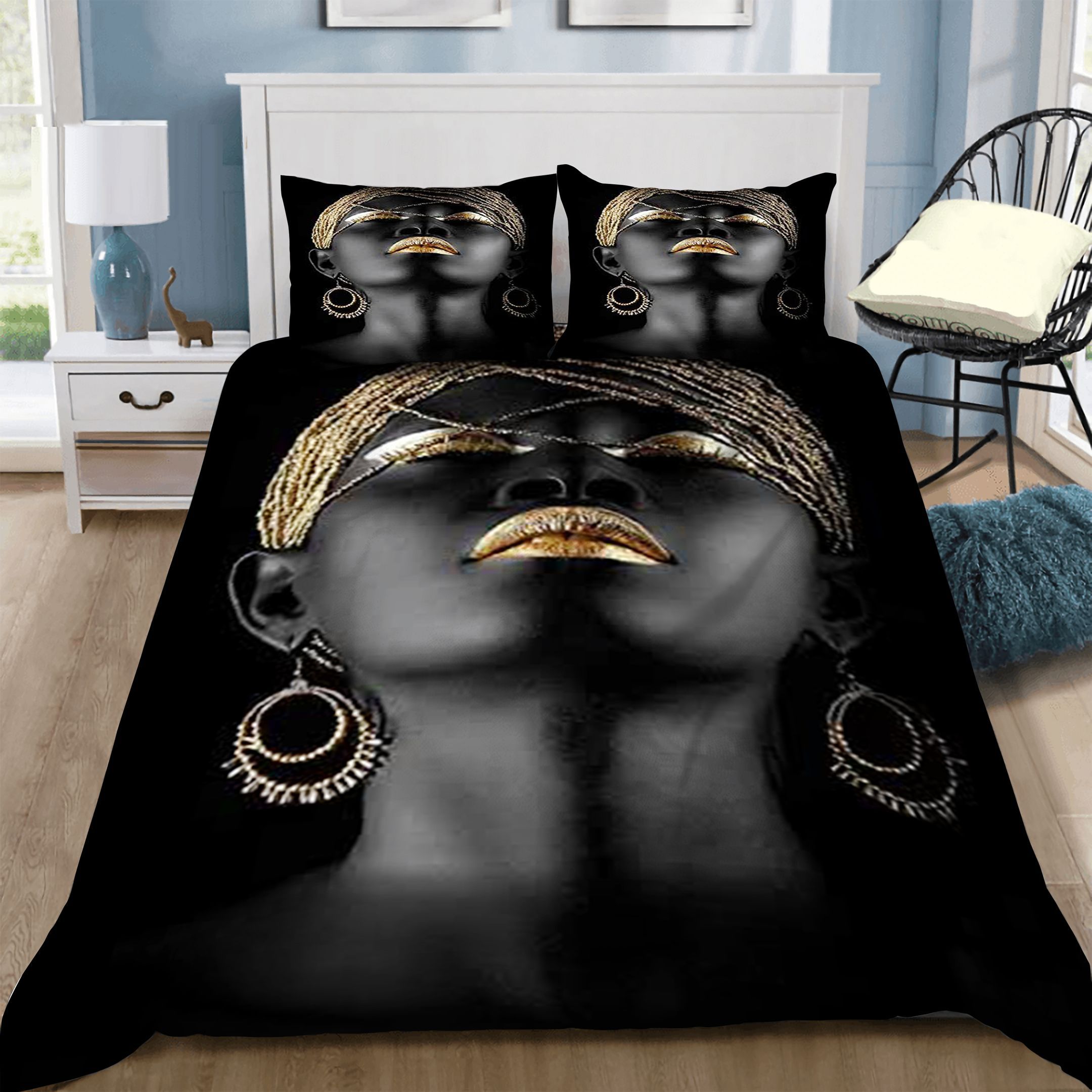 Black Woman Bedding Set