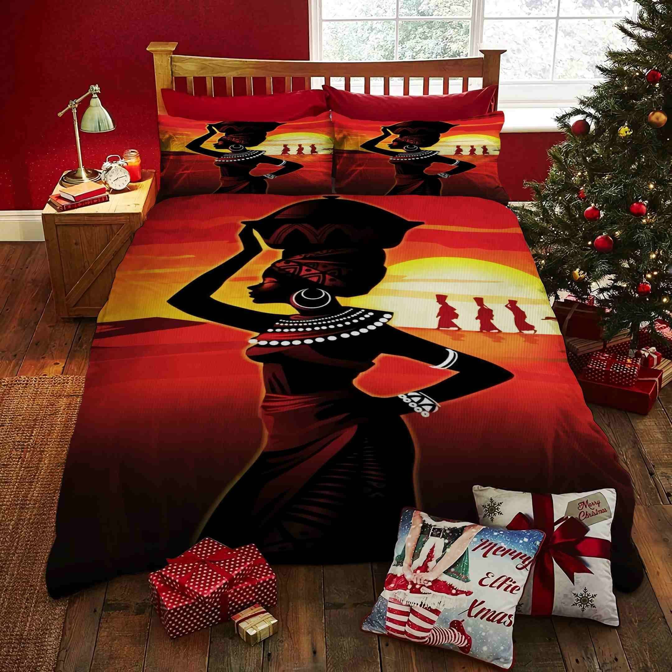 Black Woman Bedding Set