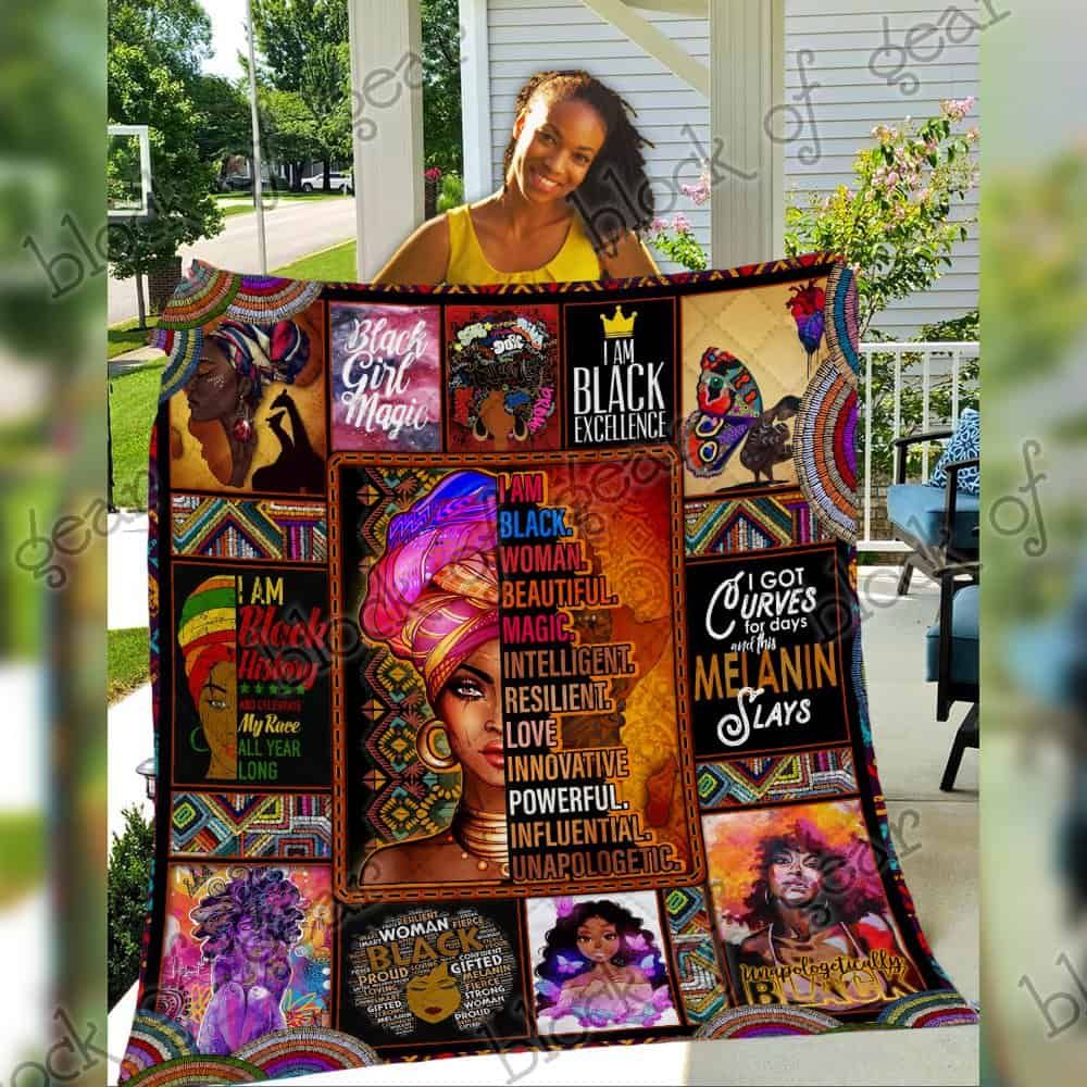 Black Woman CL18100096MDQ Quilt Blanket