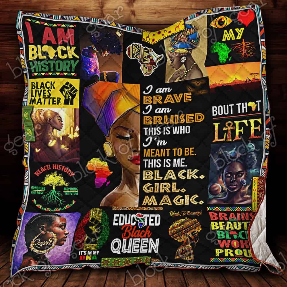 Black Woman CL19100138MDQ Quilt Blanket