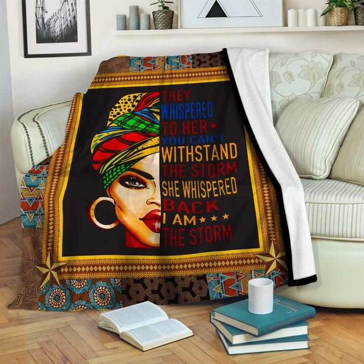 Black Woman Sherpa Fleece Blanket