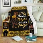 Black Woman Sherpa Fleece Blanket