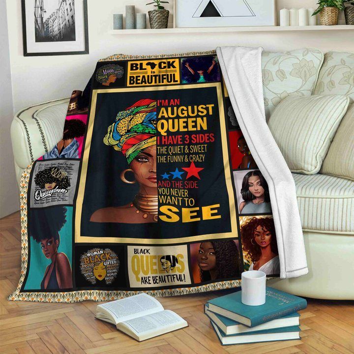 Black Woman Sherpa Fleece Blanket