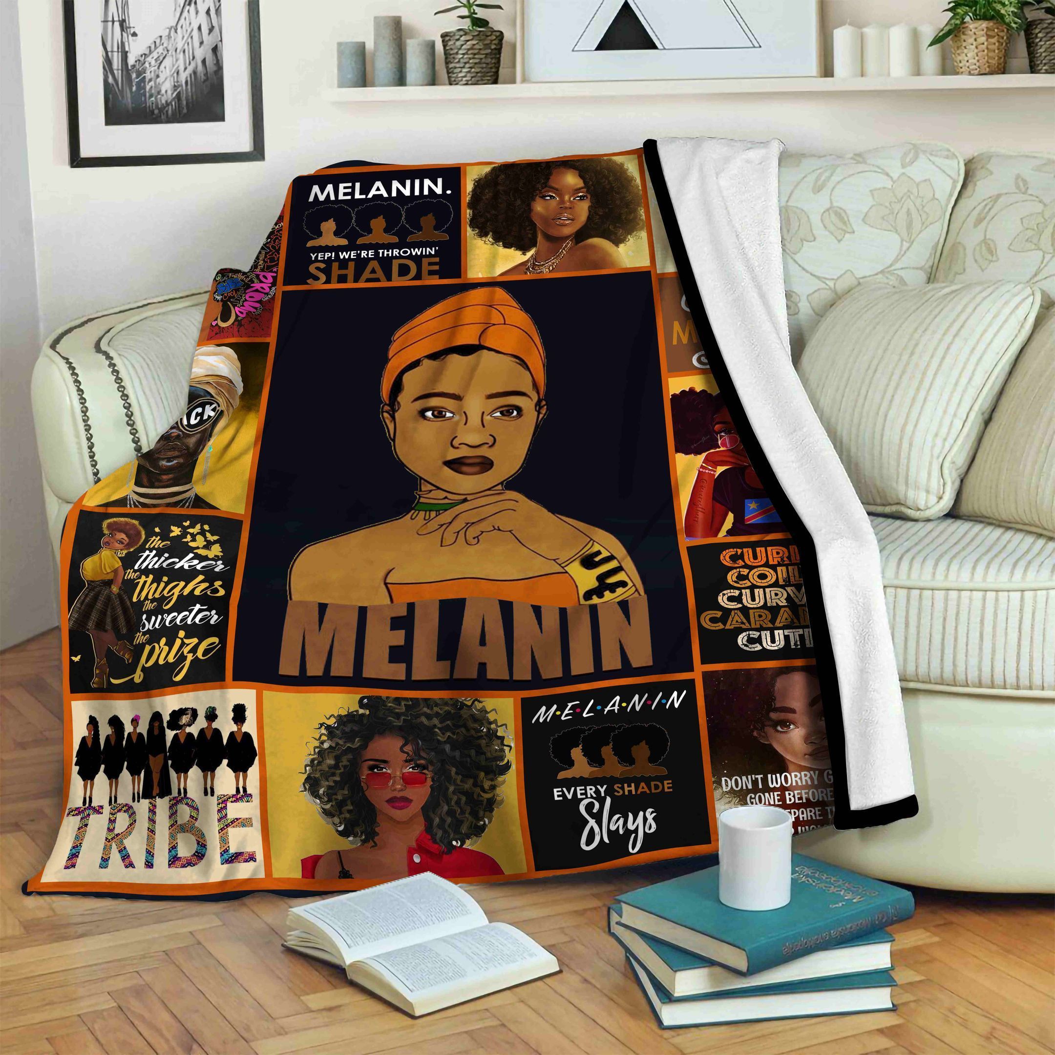 Black Woman Fleece Blanket