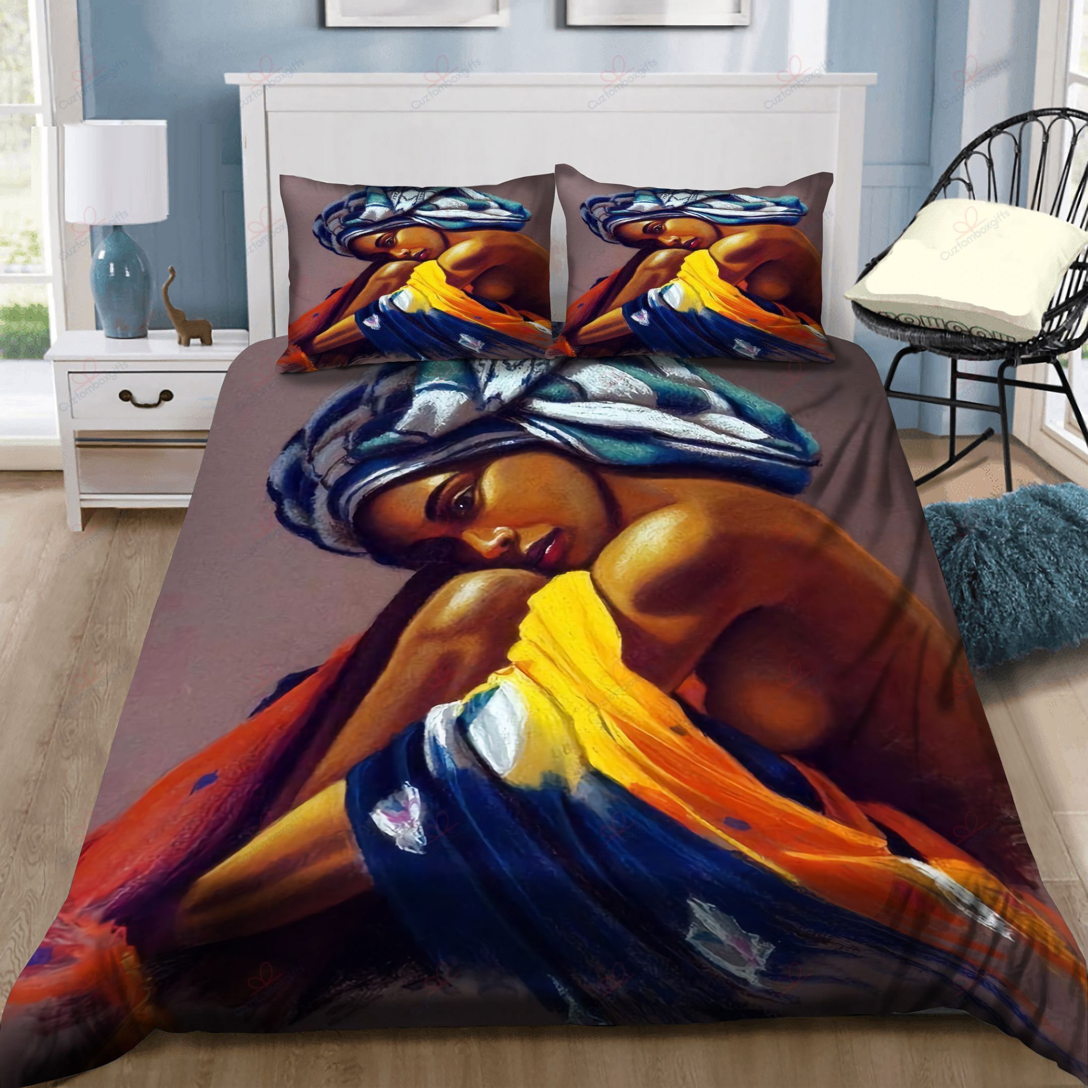 Black Woman Bedding Set