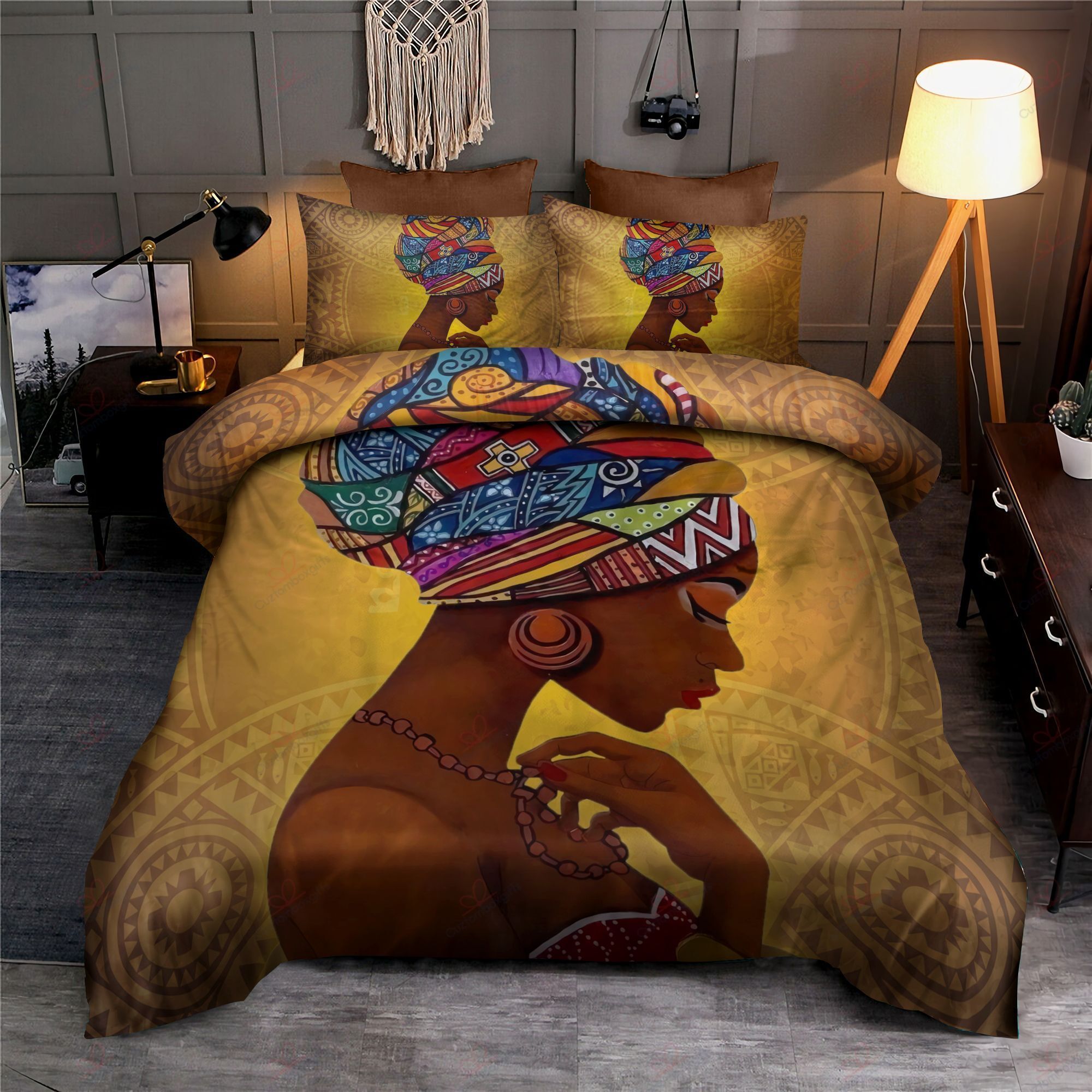 Black Woman Bedding Set