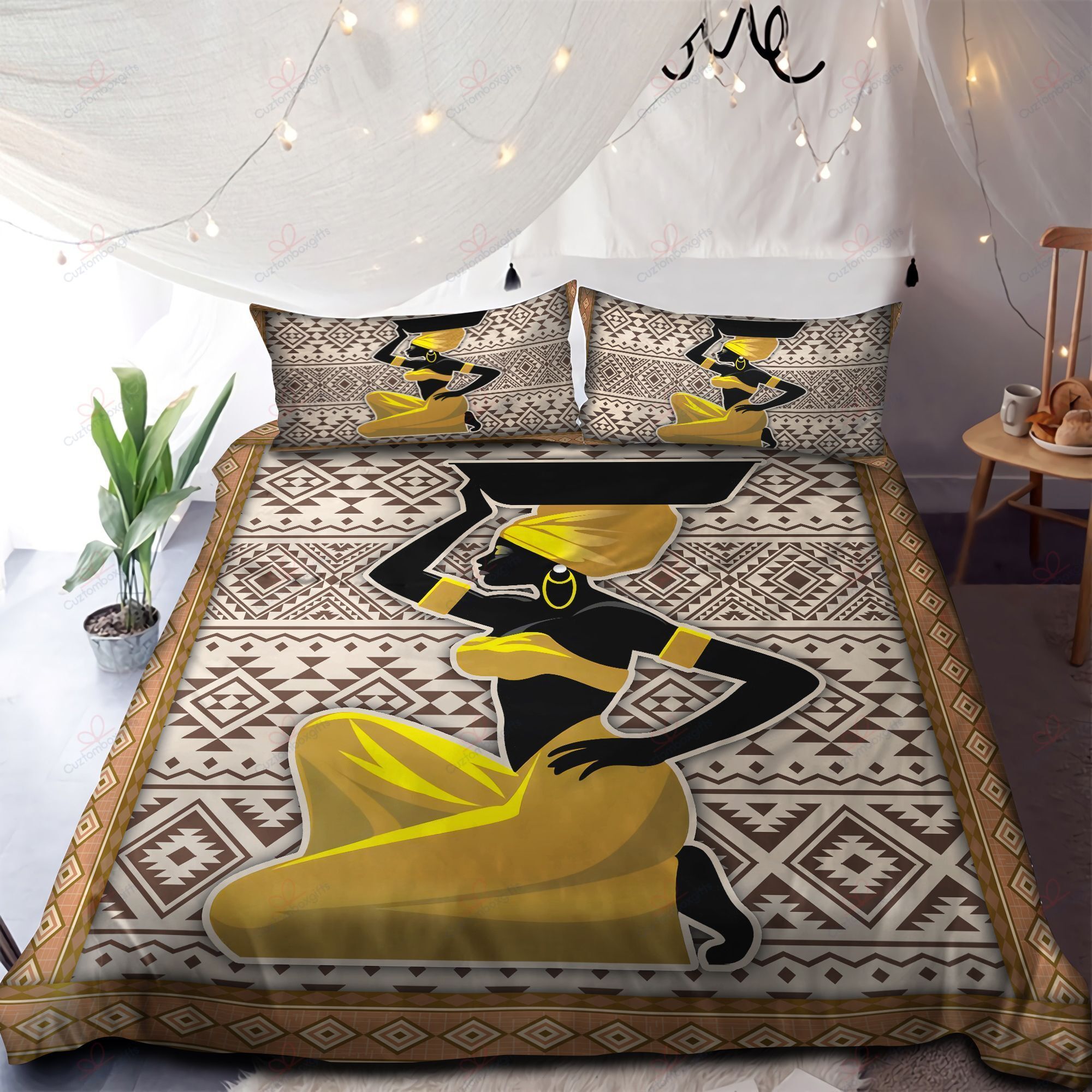 Black Woman Bedding Set