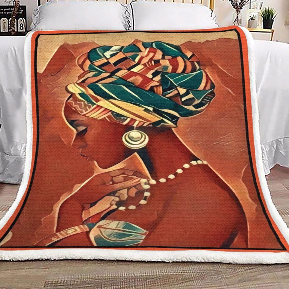 Black Woman Sherpa Fleece