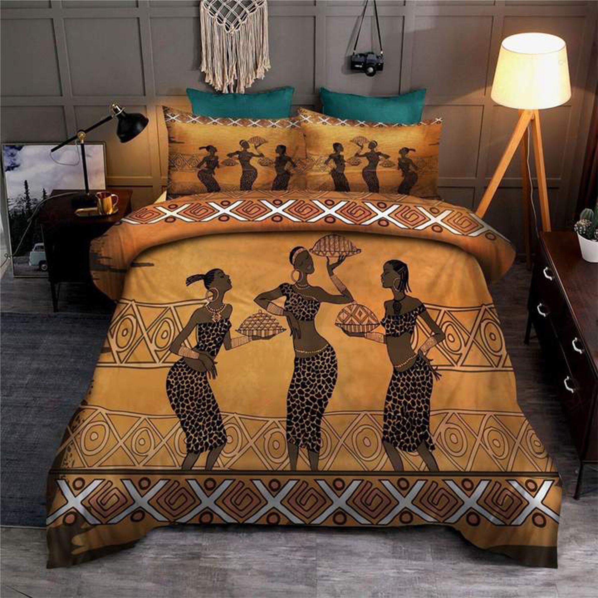 Black Women Bedding Set