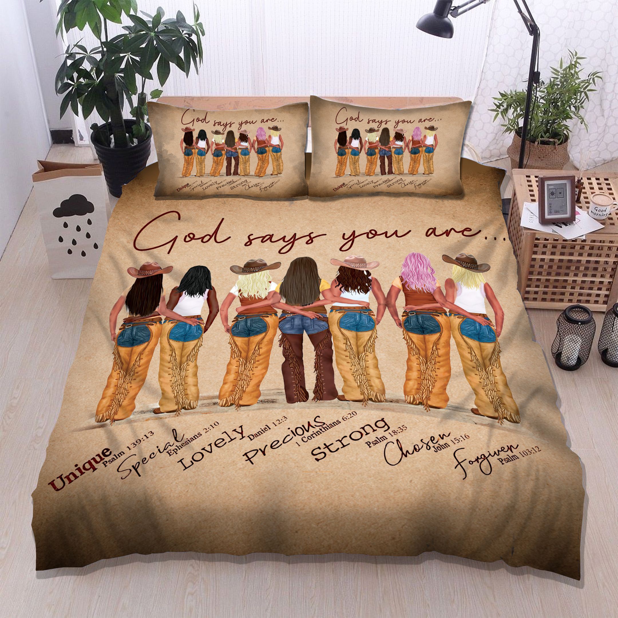Black Women Bedding Set