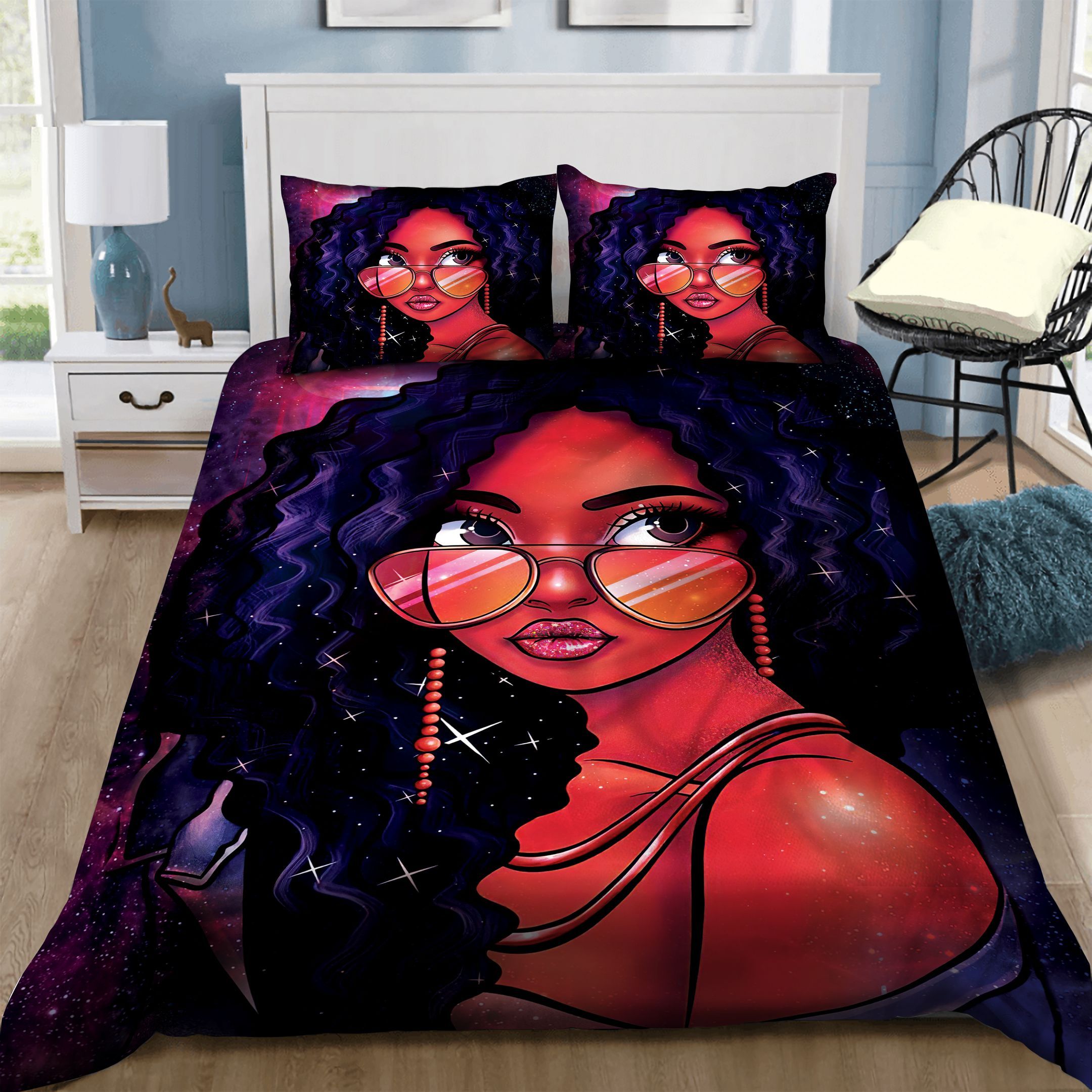 Black Women Bedding Set