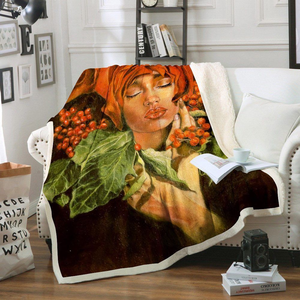 Black Women Sherpa Fleece Blanket