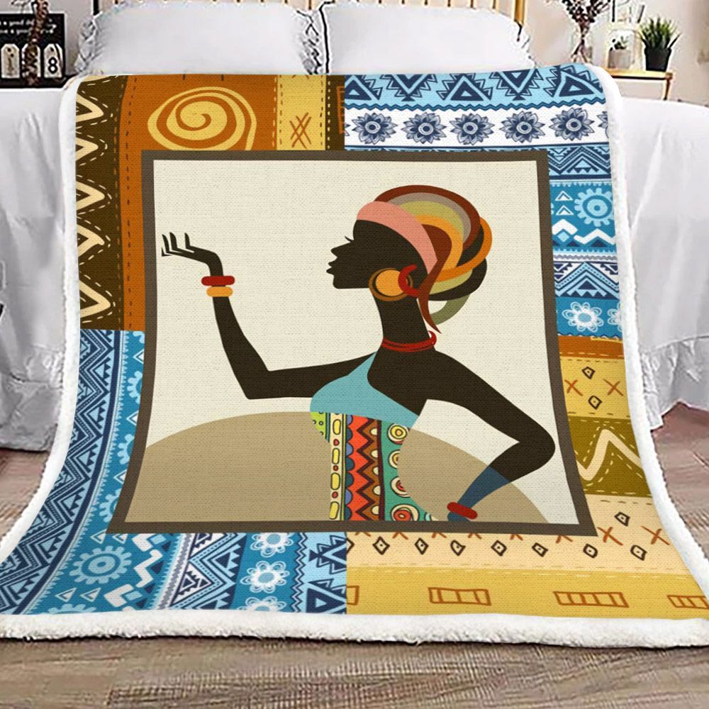 Black Women Sherpa Fleece Blanket