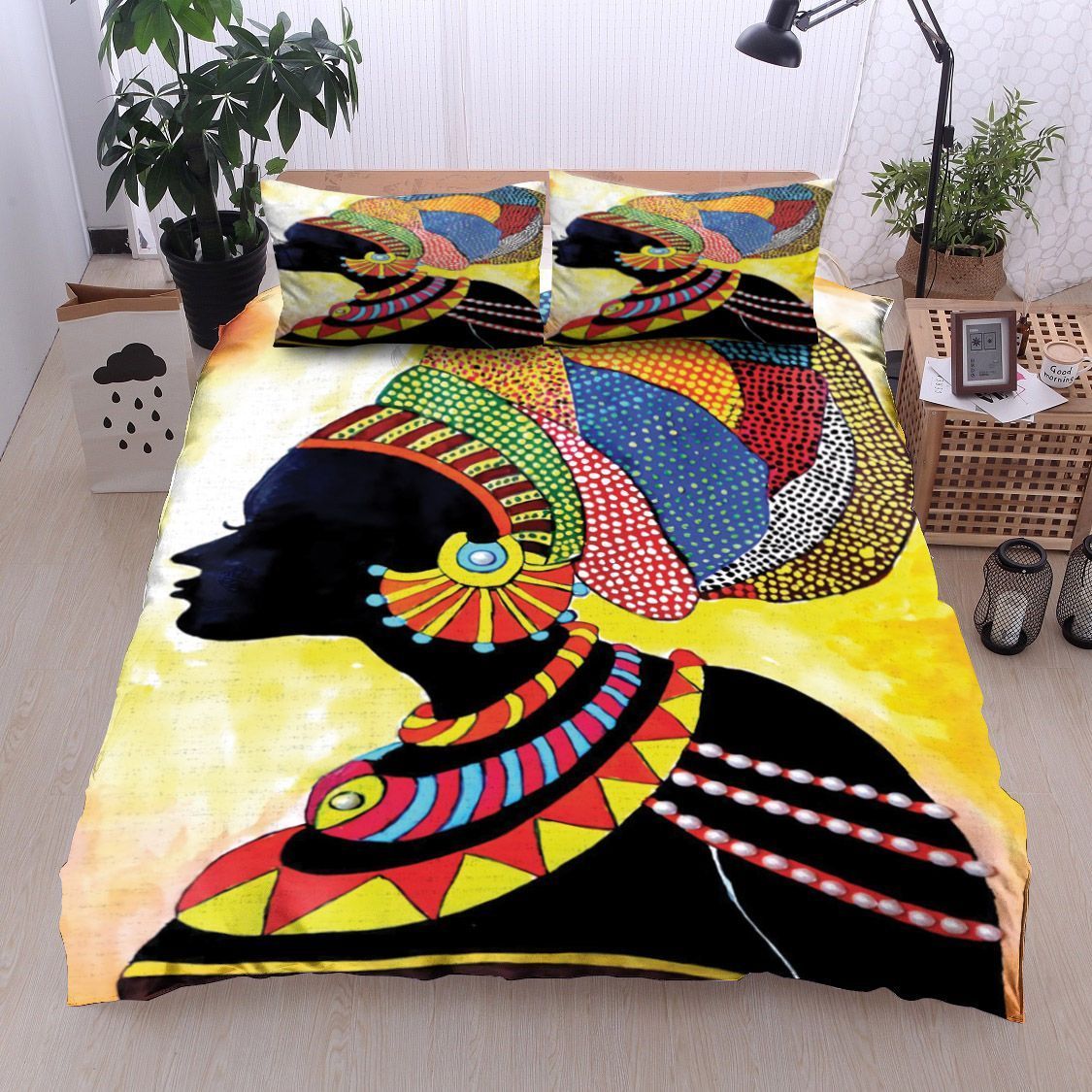 Black Women Bedding Set