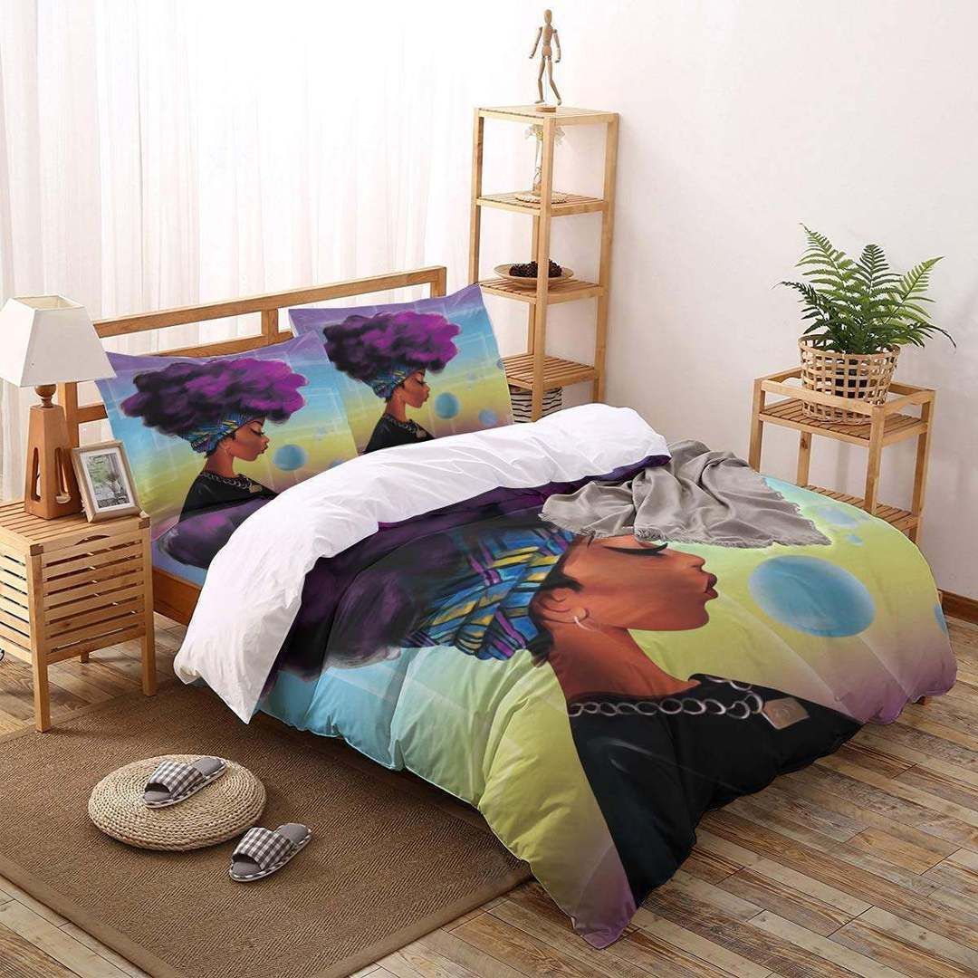 Black Women Bedding Set