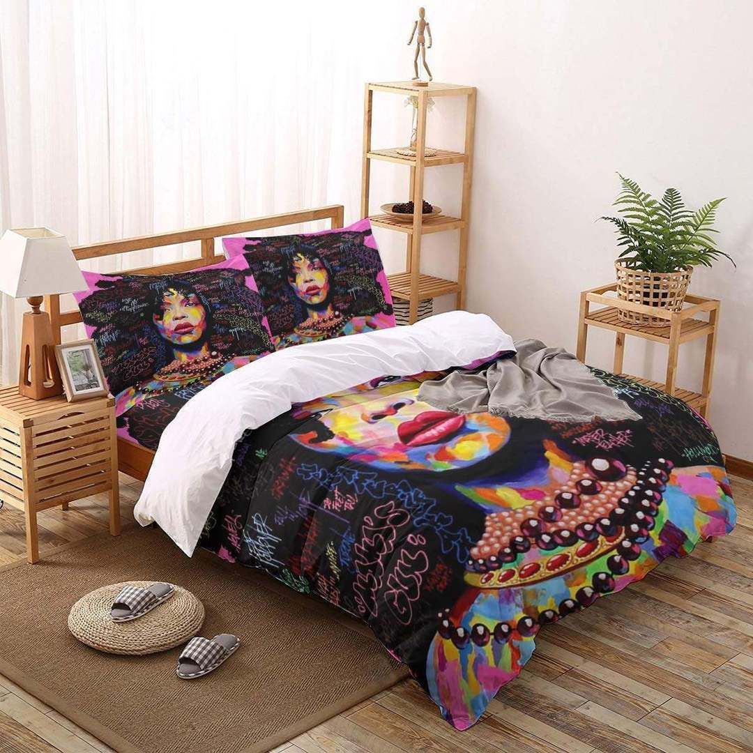 Black Women Bedding Set