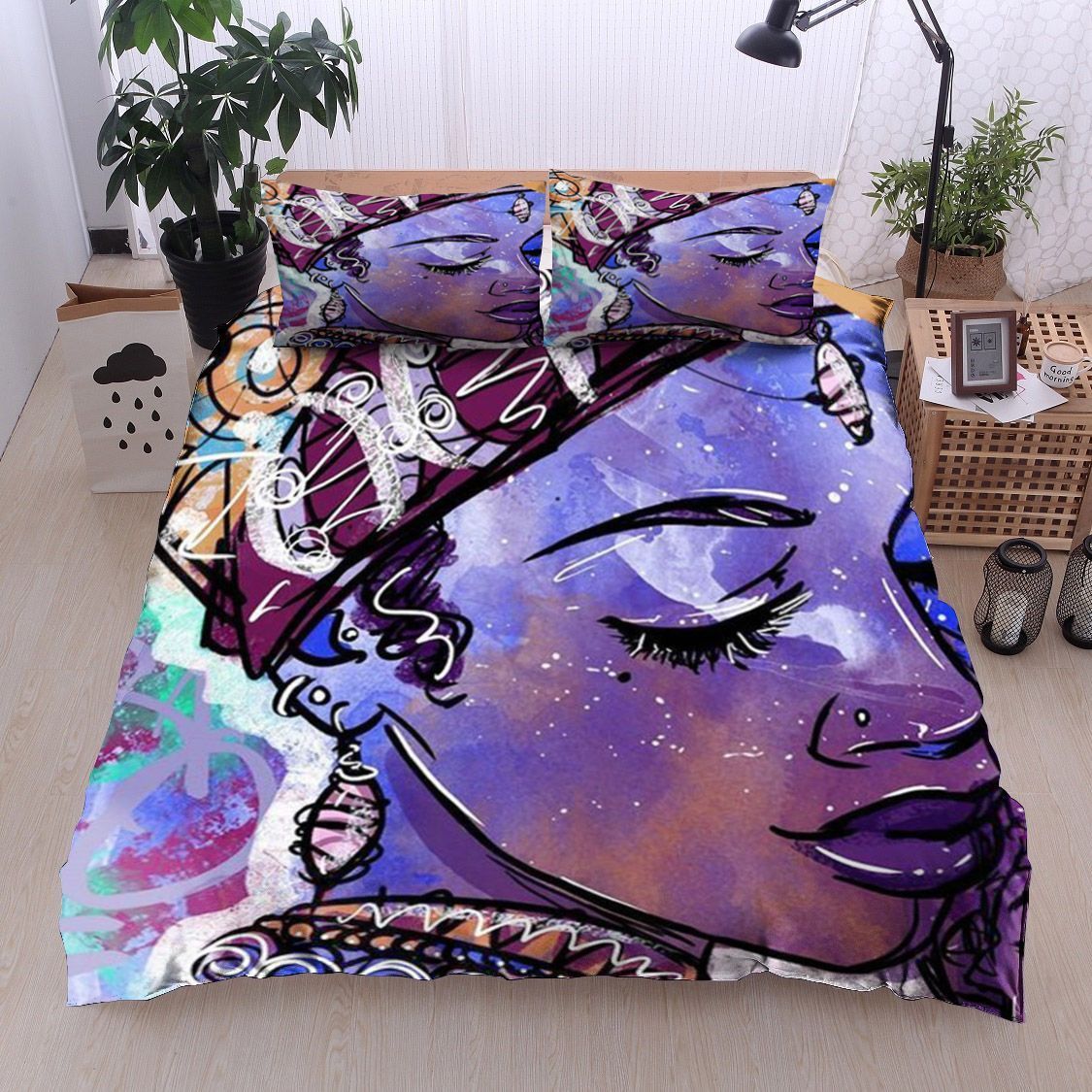 Black Women Bedding Set