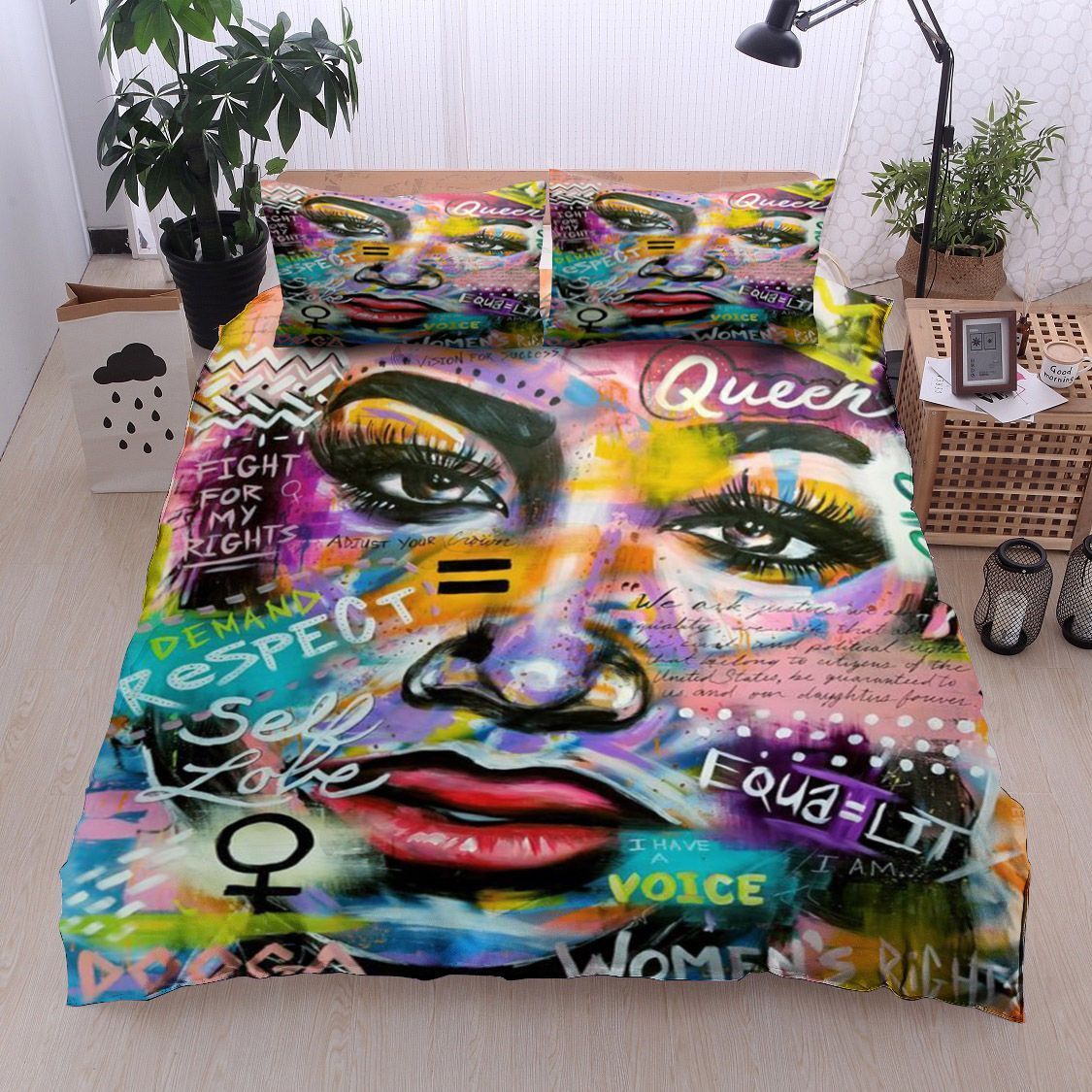 Black Women Bedding Set