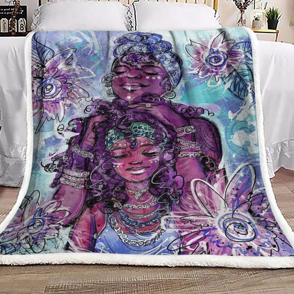 Black Women Sherpa Fleece Blanket