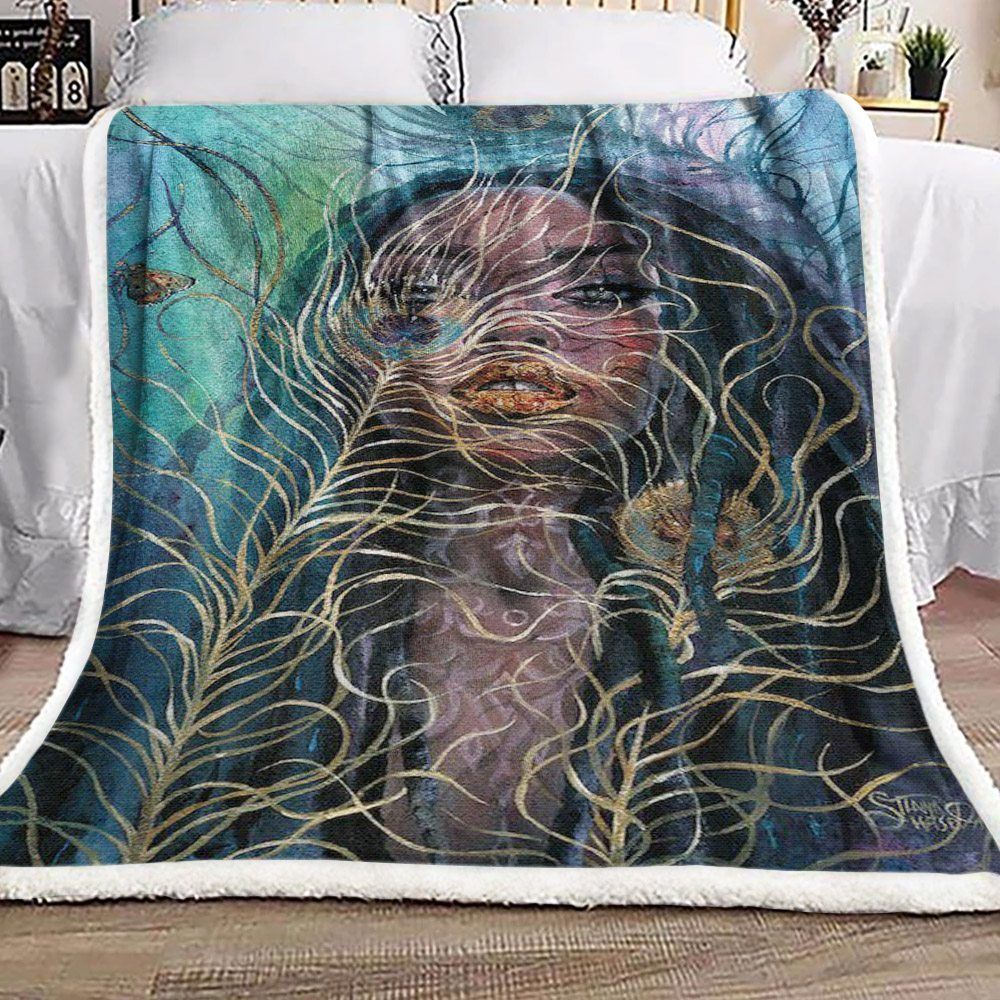 Black Women Sherpa Fleece Blanket