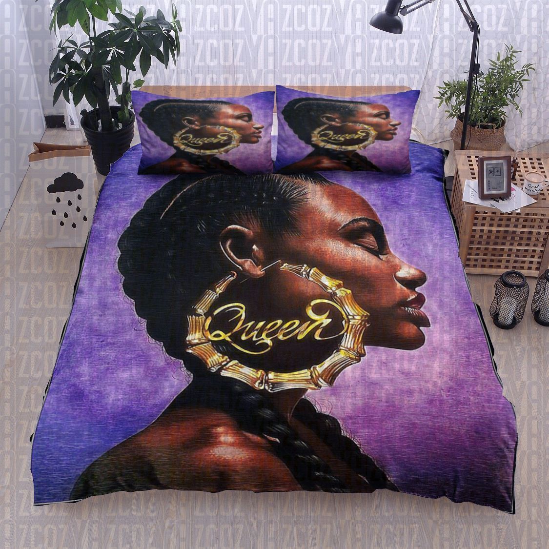 Black Women Bedding Set