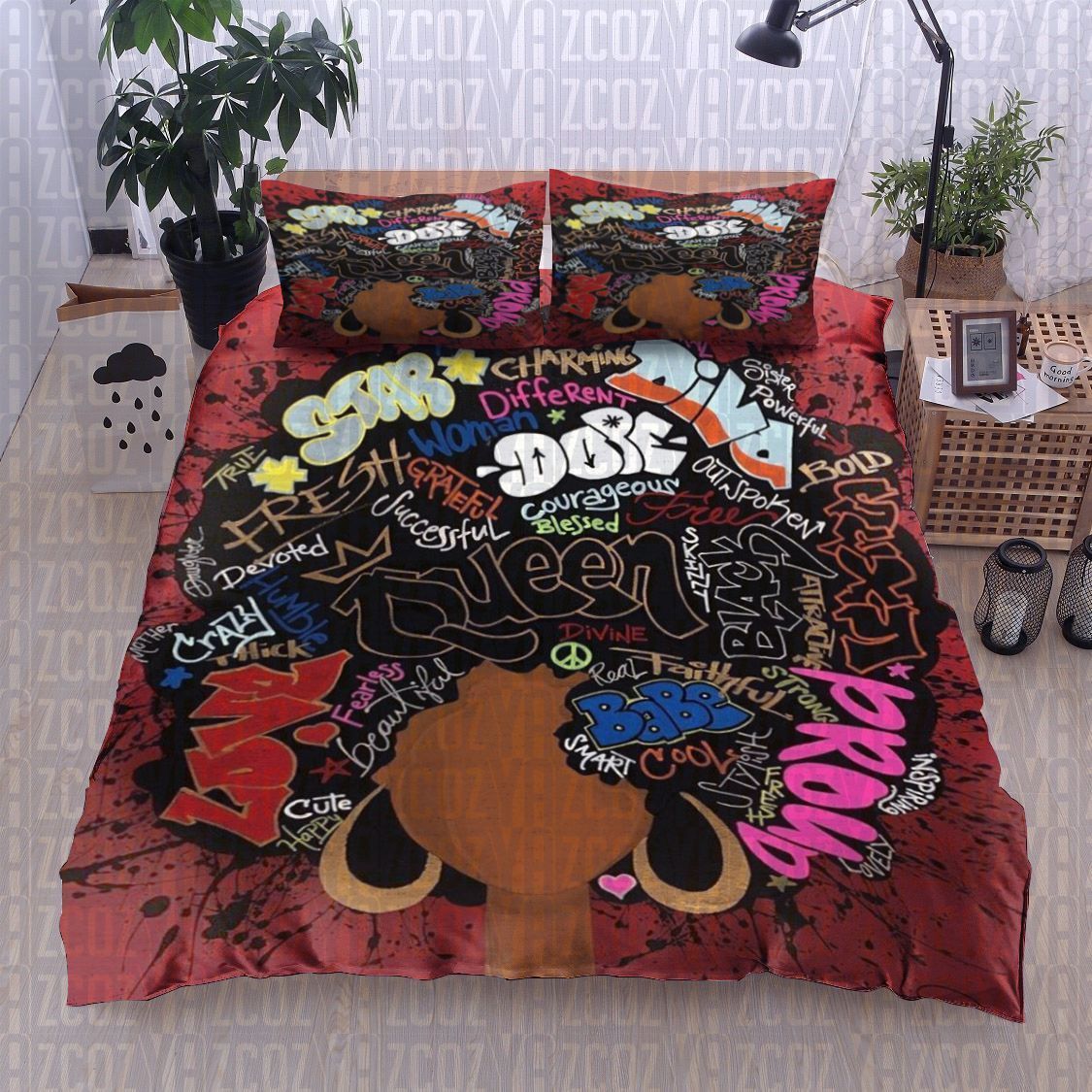 Black Women Bedding Set
