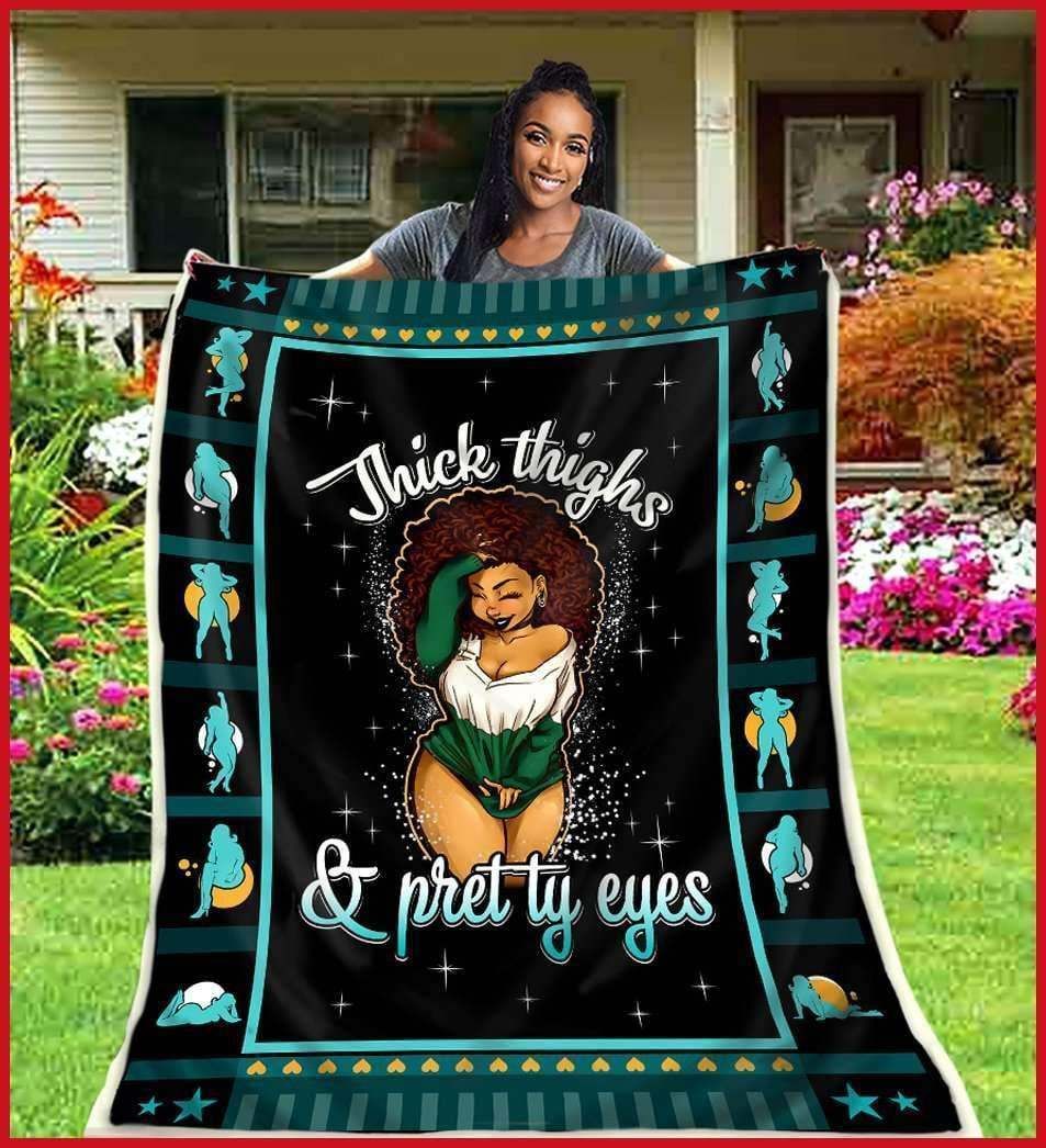 Black Women Sherpa Fleece Blanket